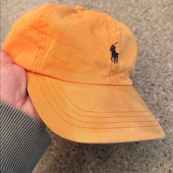 POLO RALPH LAUREN Vintage Distressed Worn Sun Faded Dad Leather Strap Back Hat - Picture 7 of 10